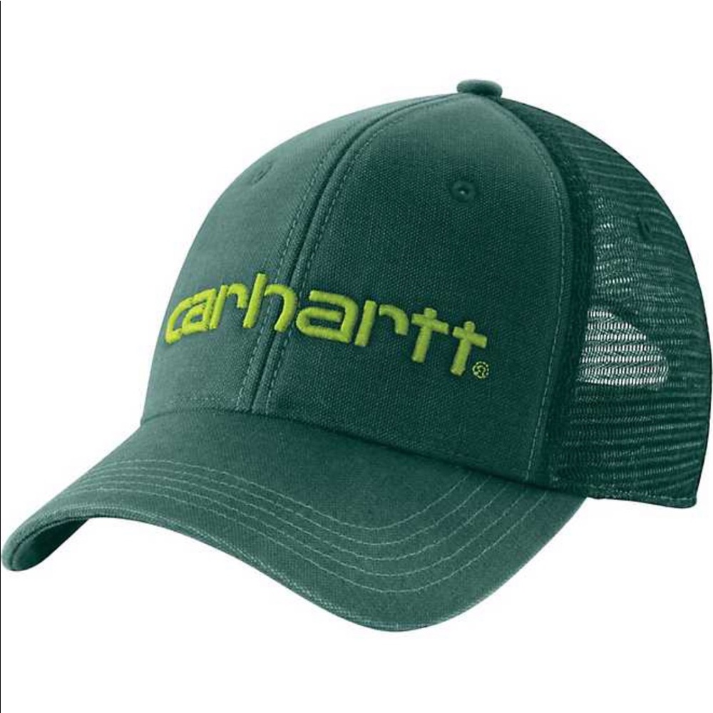 NWT Carhartt logo Green Trucker Mesh Baseball Hat